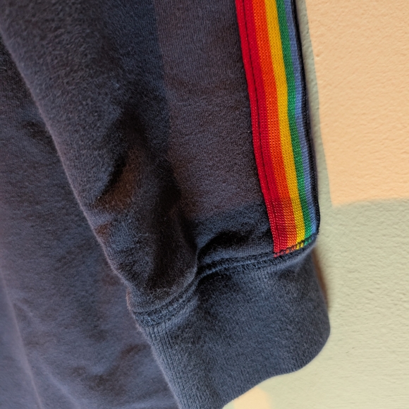Primary Navy Dress with Rainbow Stripes - Picture 5 of 14